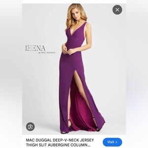 Mac Duggal Deep Purple Maxi Dress